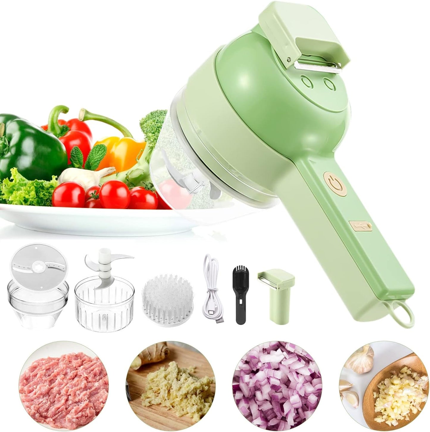 Cortador multifuncional de Alimentos + Cepillo de Limpieza
