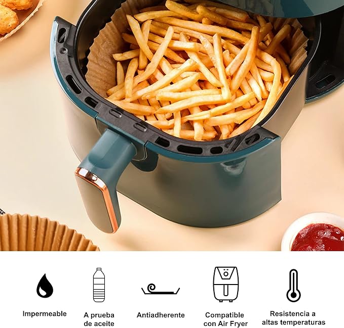 PAPEL PARA AIR FRYER PACK 50 UNIDADES