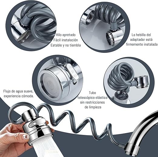 Extensor con Regulador de Flujo para Grifo + Envío gratis