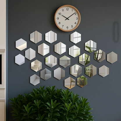 KIT 3 ESPEJOS ADHESIVOS HEXAGONALES + ENVIO GRATIS