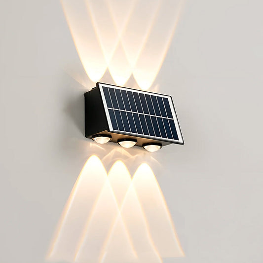 Aplique Solar para Muro Exterior 6 LED