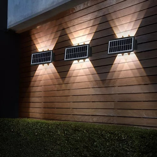 Aplique Solar para Muro Exterior 6 LED