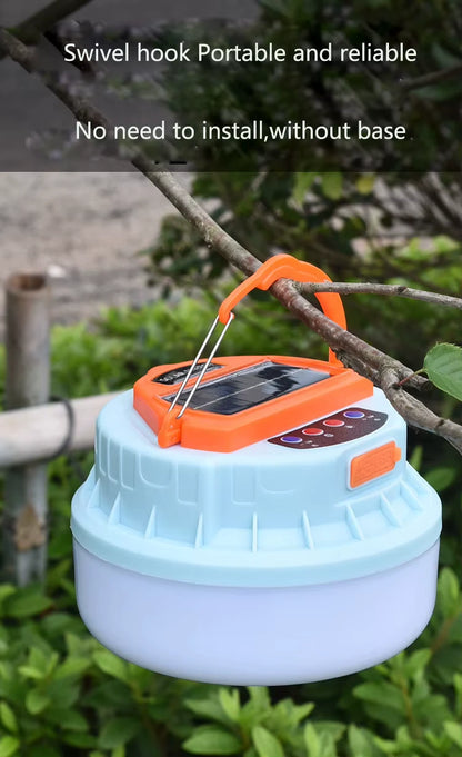 Lámpara Solar para Camping con Parlante.