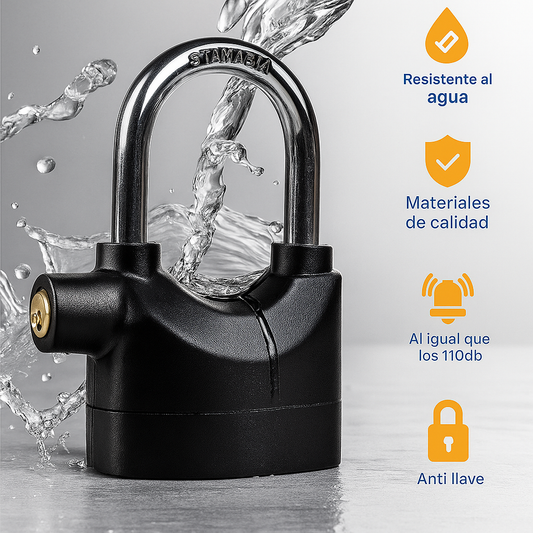 CANDADO LARGO CON ALARMA + ENVIO GRATIS
