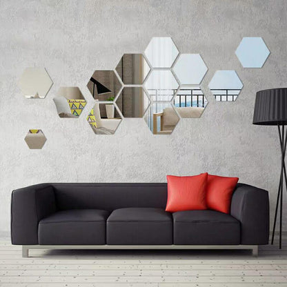 KIT 3 ESPEJOS ADHESIVOS HEXAGONALES + ENVIO GRATIS